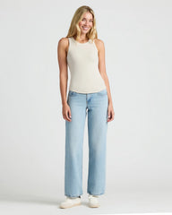 Womens Ribbed High Neck Tank 6-Pack